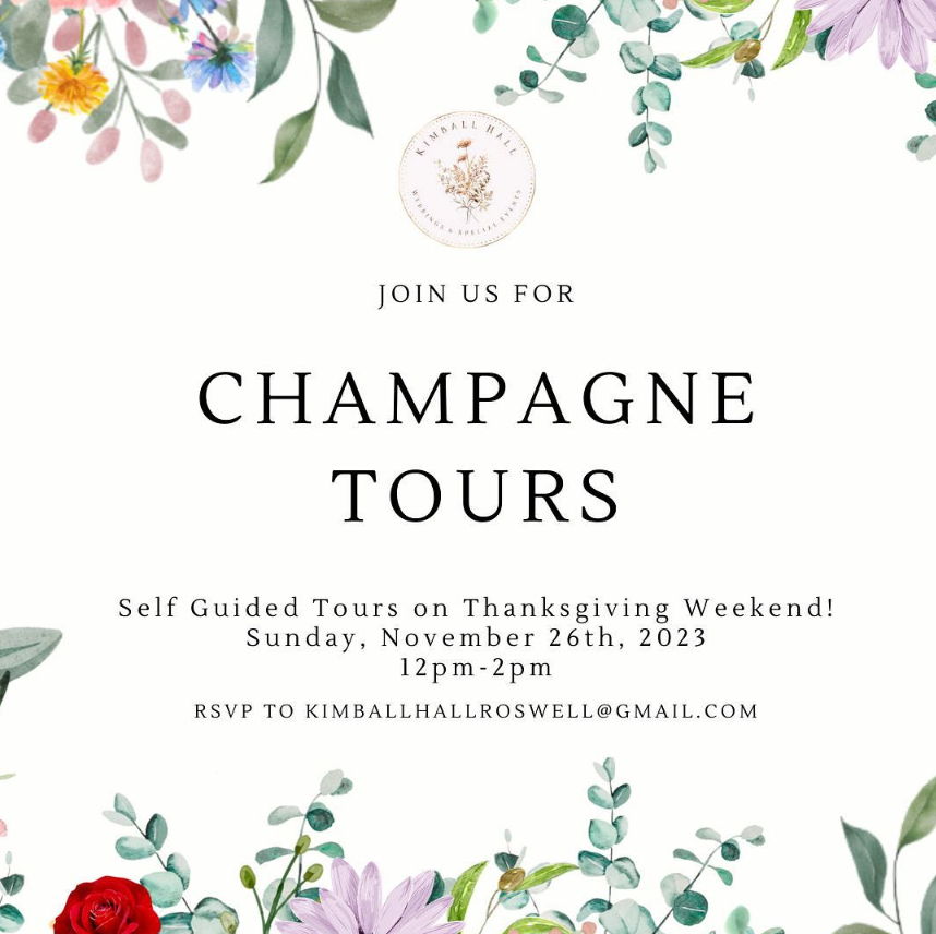 Champagne Tours at Kimball Hall