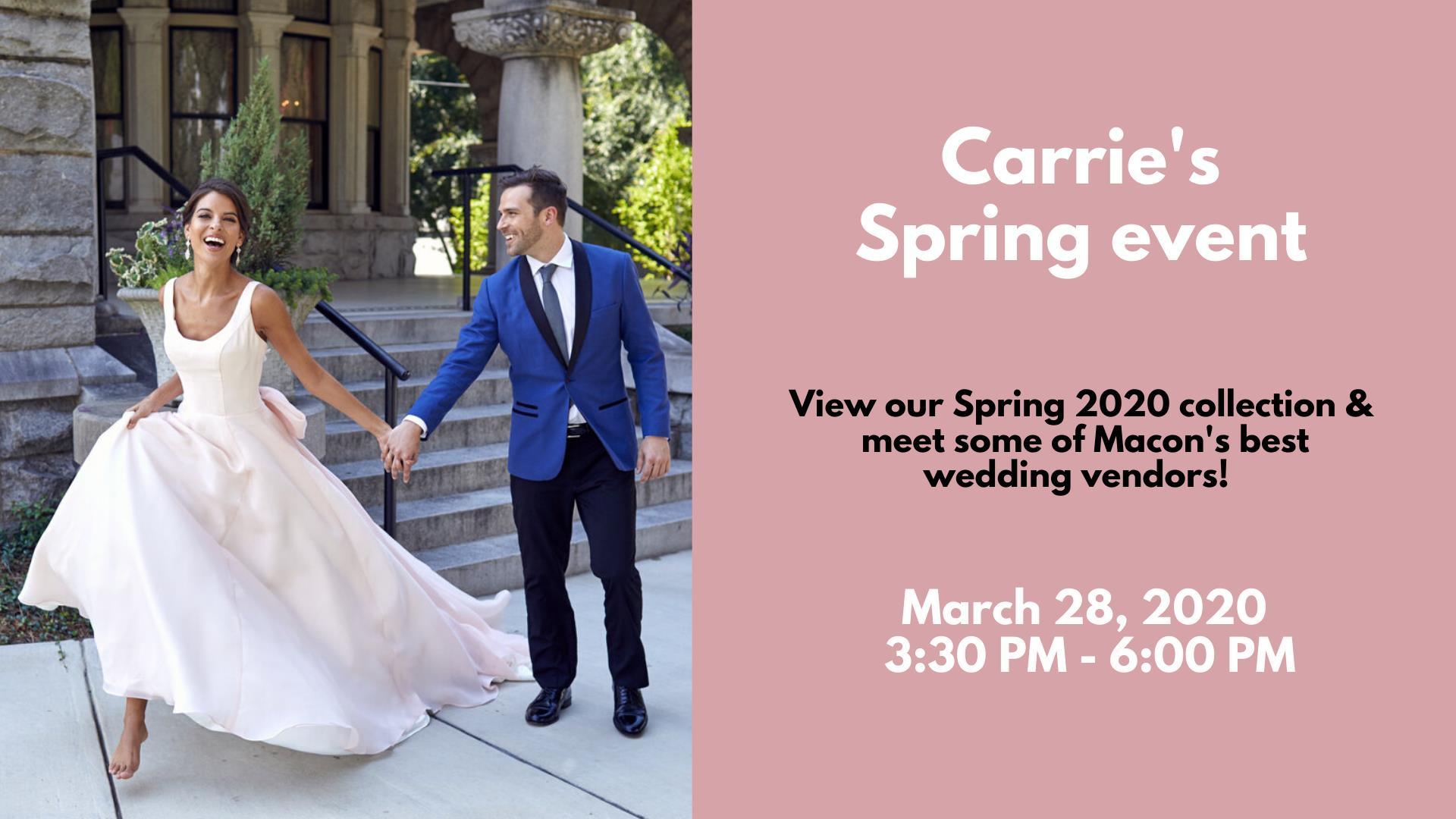 Image for post: Carrie's Bridal Macon Spring Event - March 2020