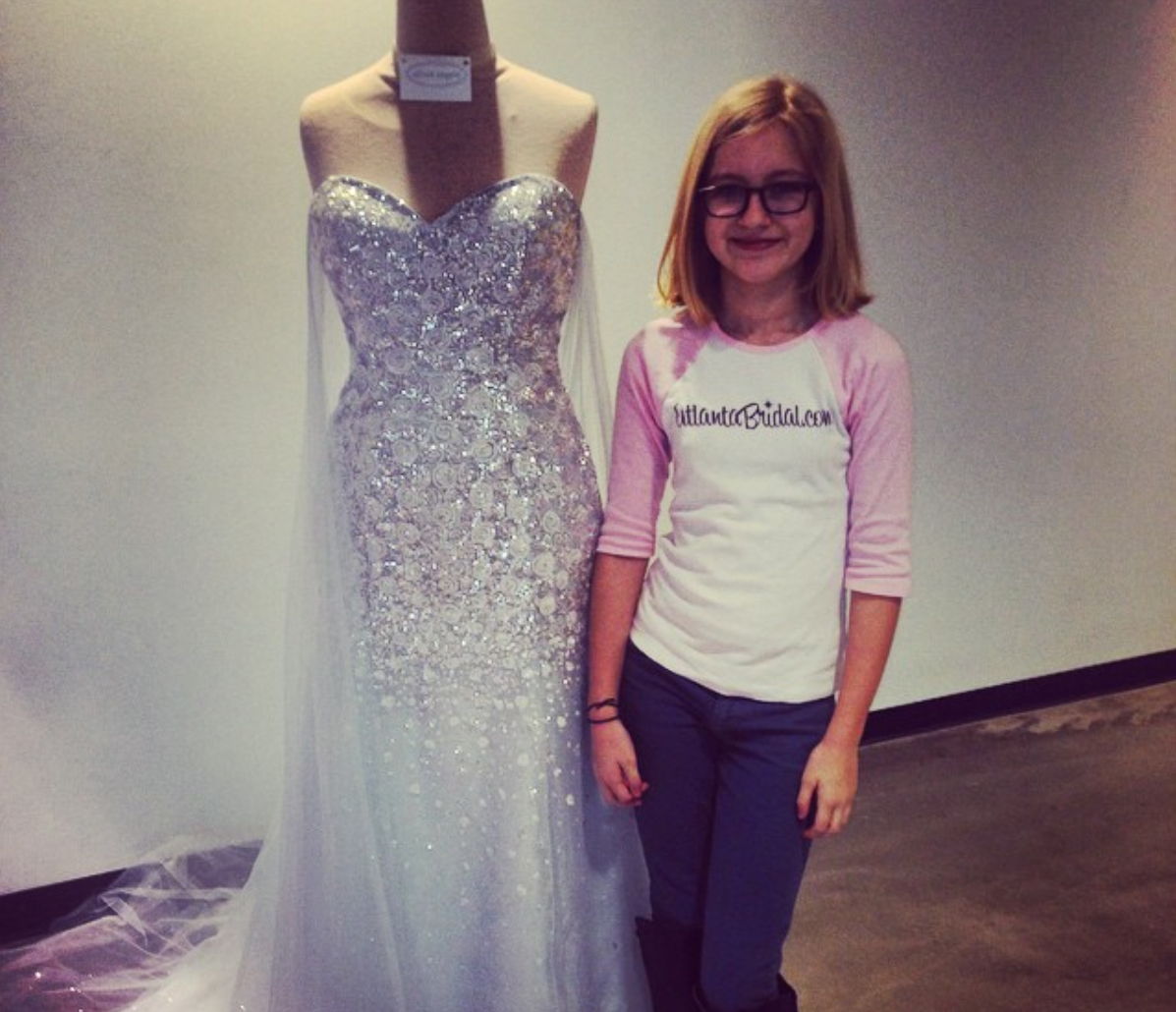 Elizabeth helping with the booth at another Atlanta bridal show