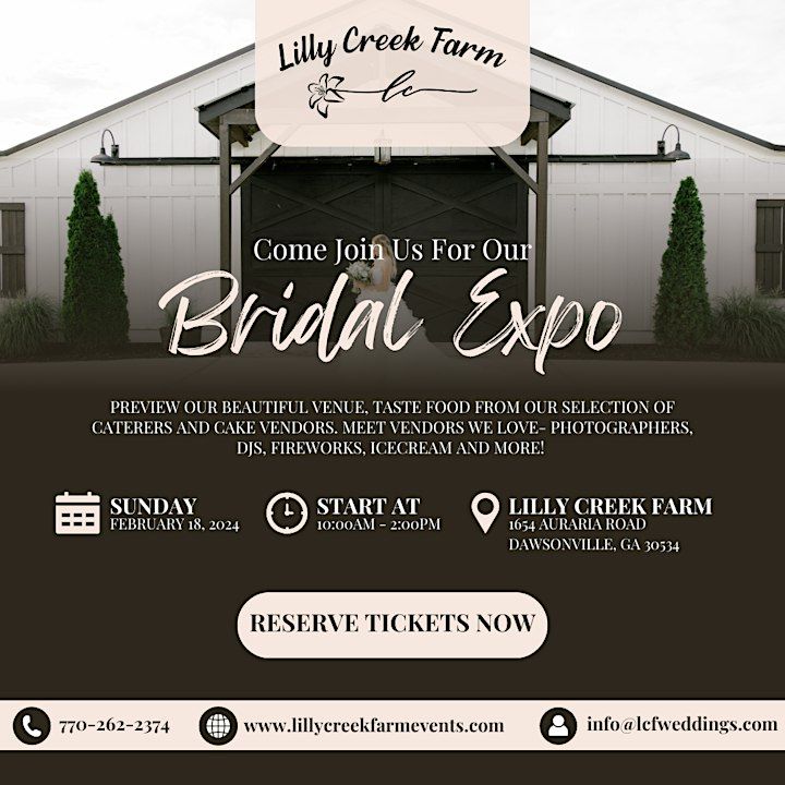 Image for post: Lilly Creek Farm February Bridal Expo 2024