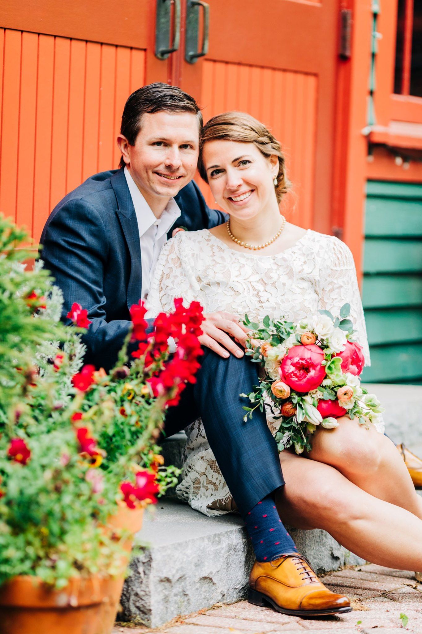 Image for post: Beautiful Small Spring 2020 Ceremony in the Trolley Barn Gardens