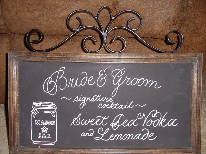 Dreamweaver Calligraphy and Events Signature Cocktail Chalkboard Sign